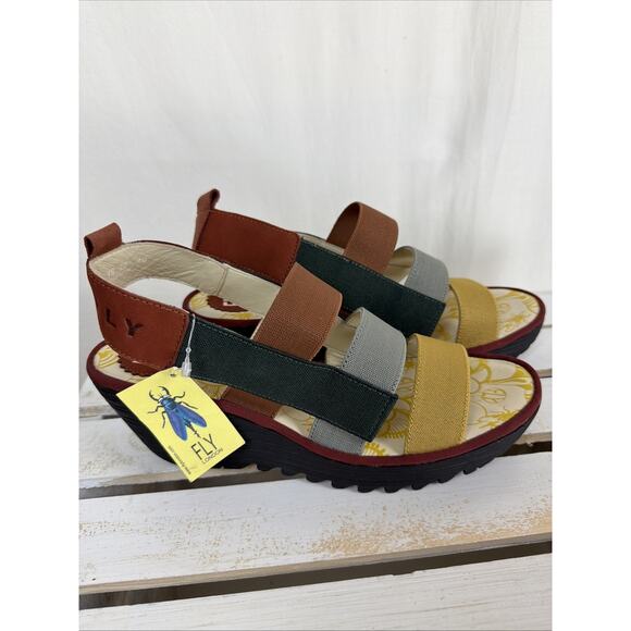 New NO Box Fly London CUPIDO Strappy Slip On Sandal #1056 Size EU 42 - Picture 4 of 5